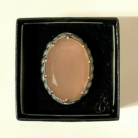 Judith Ripka Peach Quartz Ring. Sizes 7,9 - Picture 1 of 6